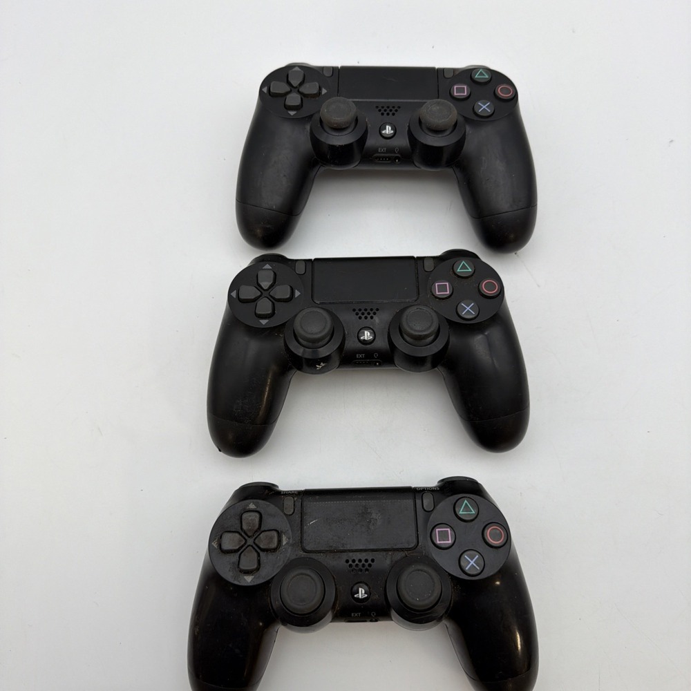 Lot Of 3 Sony PlayStation 4 Dualshock Wireless Controller CUH-ZCT2U, FOR PARTS